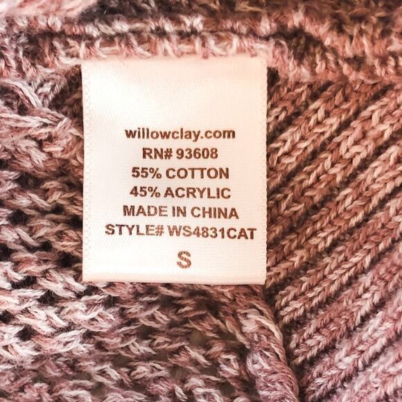 Willow & Clay Cold-Shoulder Mesh Knit Pullover Size S - Picture 4 of 8